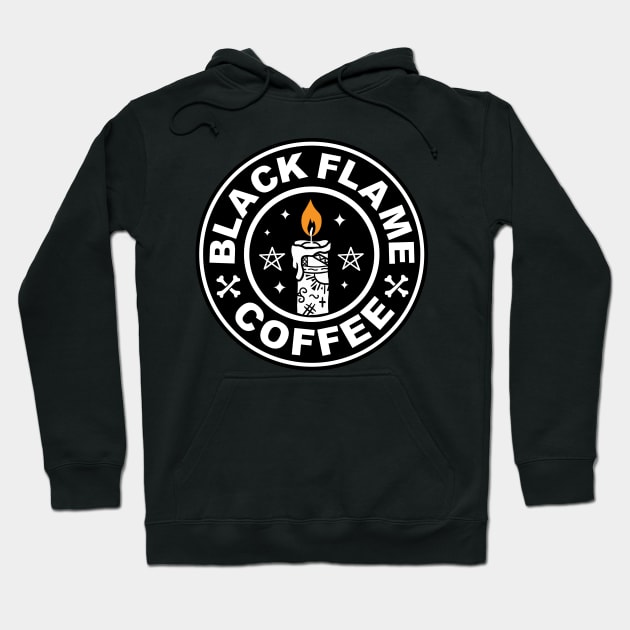 Black Flame Coffee Hoodie by Vincent Trinidad Art